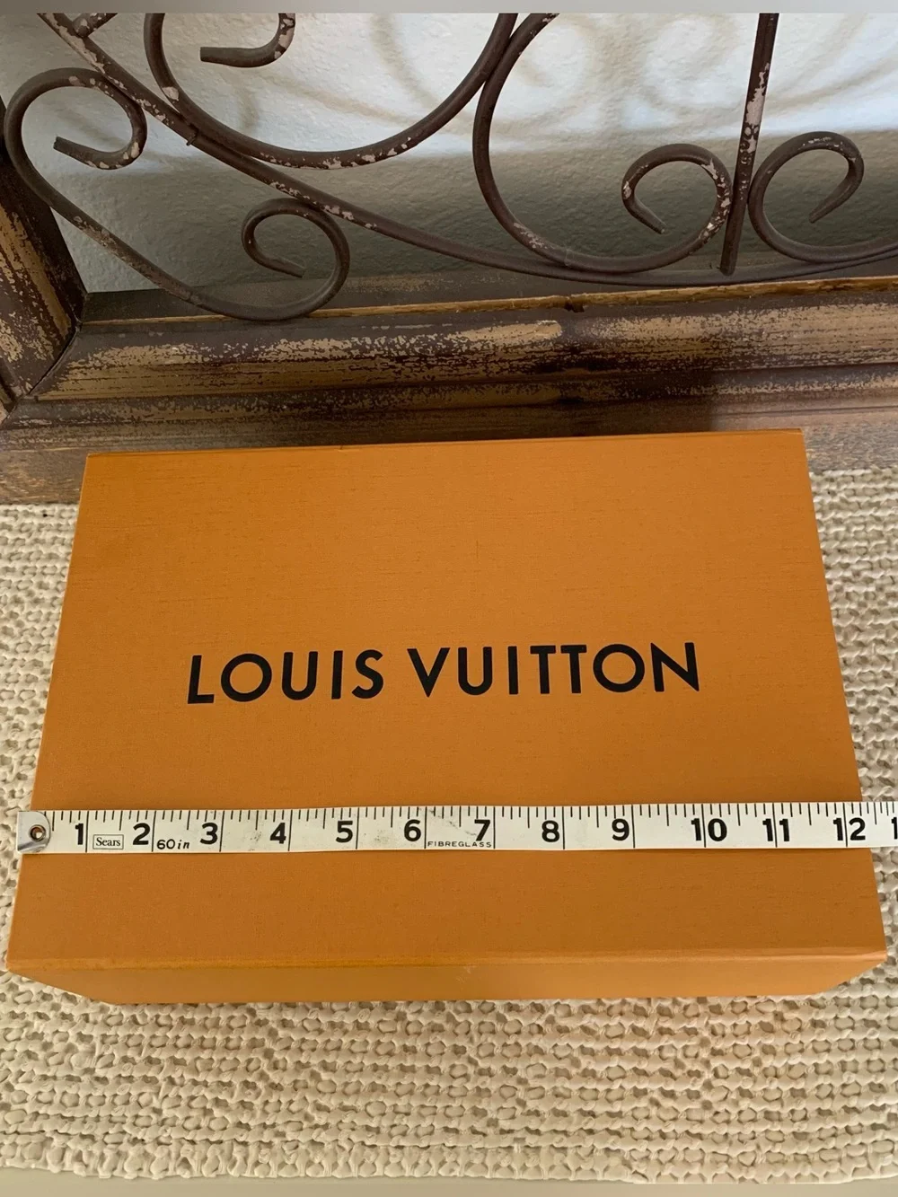 Authentic Louis Vuitton Orange Gift Box (empty) Medium Rectangle 12.25x8.5x4.75”